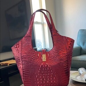 NWOT Brahmin Large Bag Red Tote Bag